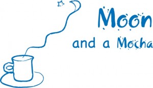 Logo for "Moon and a Mocha" event